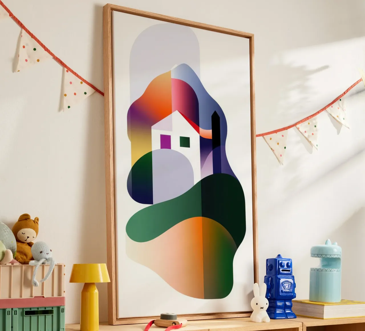 Paysage Coloré toile de Geometric
