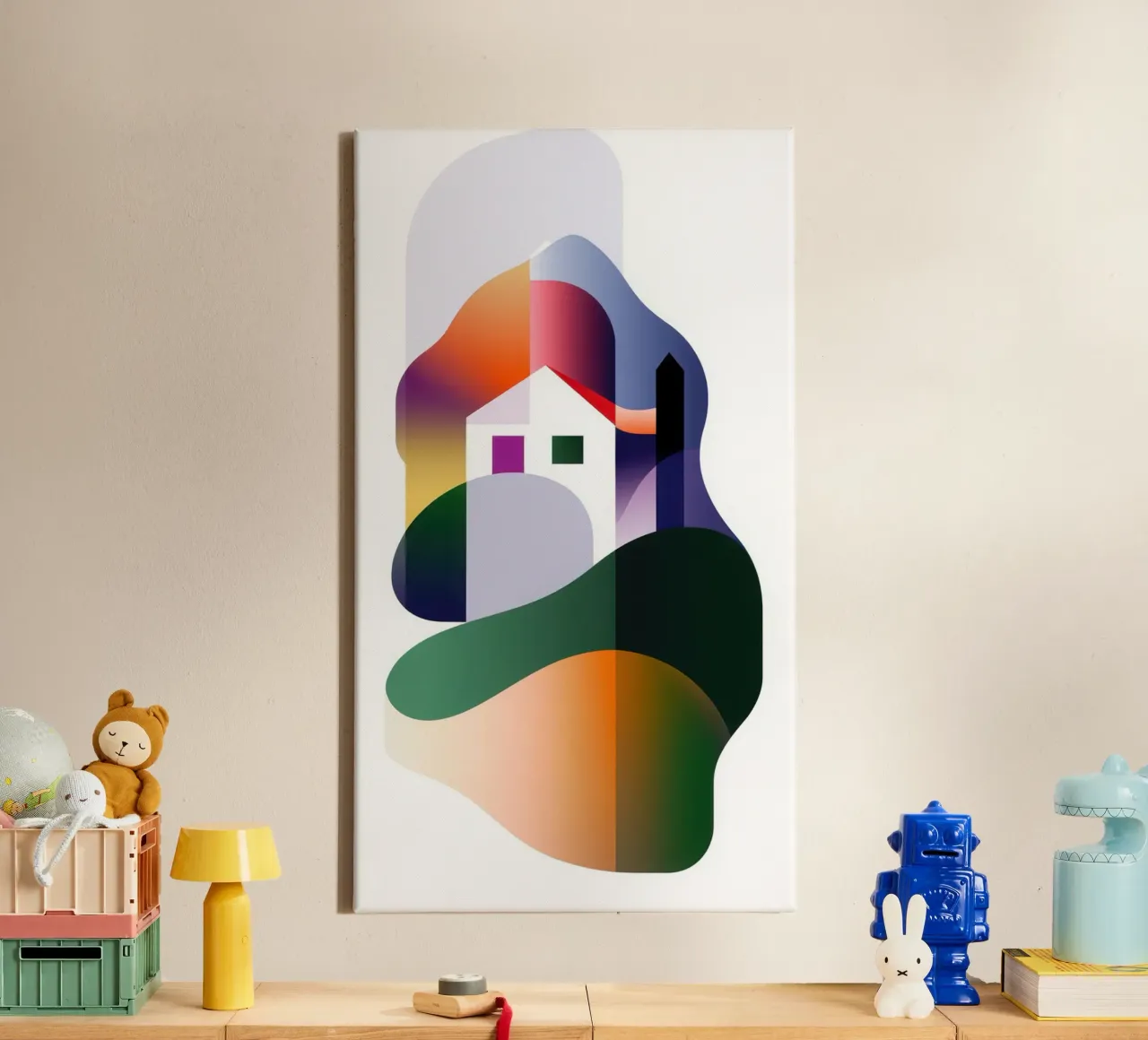 Paysage Coloré toile de Geometric