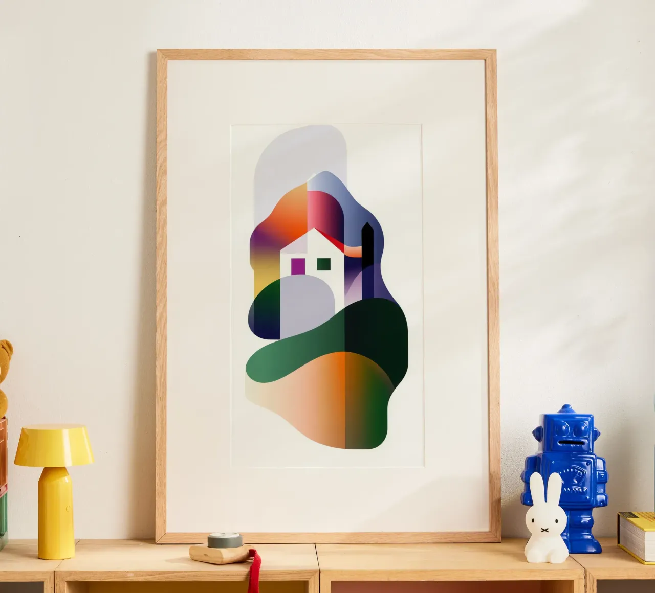 Paesaggio colorato carta hahnemühle da Geometric