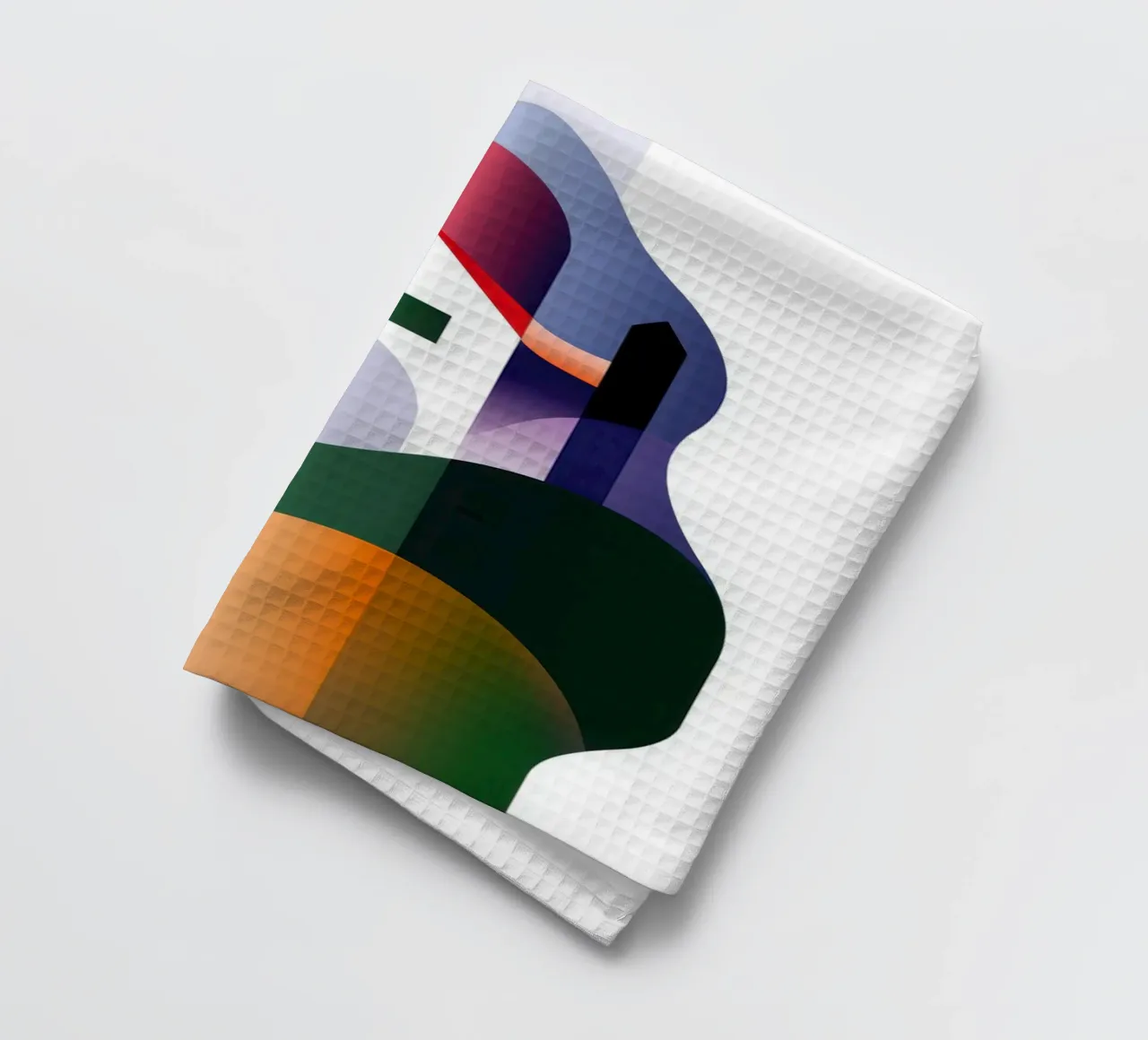 Paesaggio colorato canovaccio da cucina da Geometric