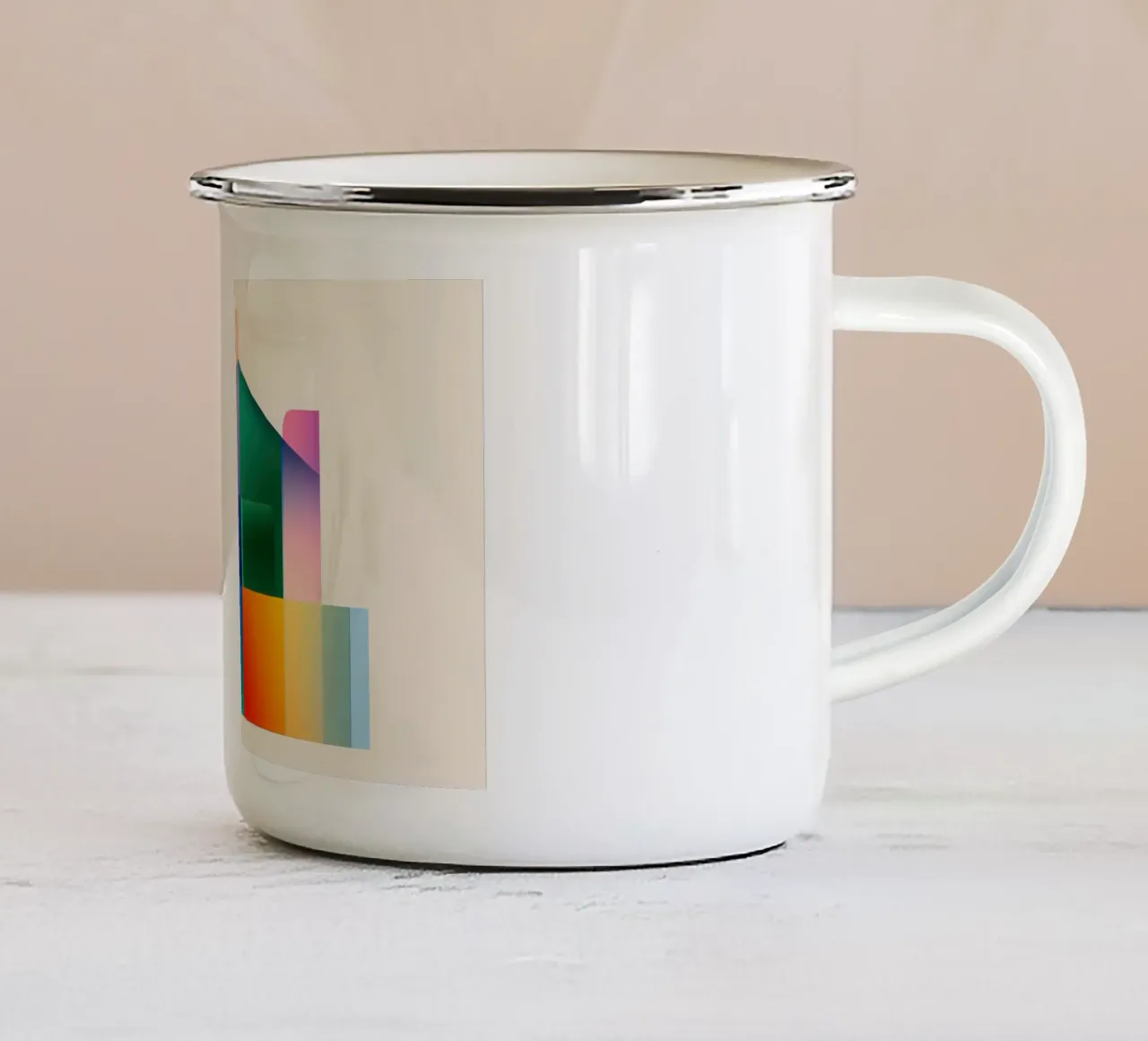 Composizioni geometriche tazza in smalto da Geometric