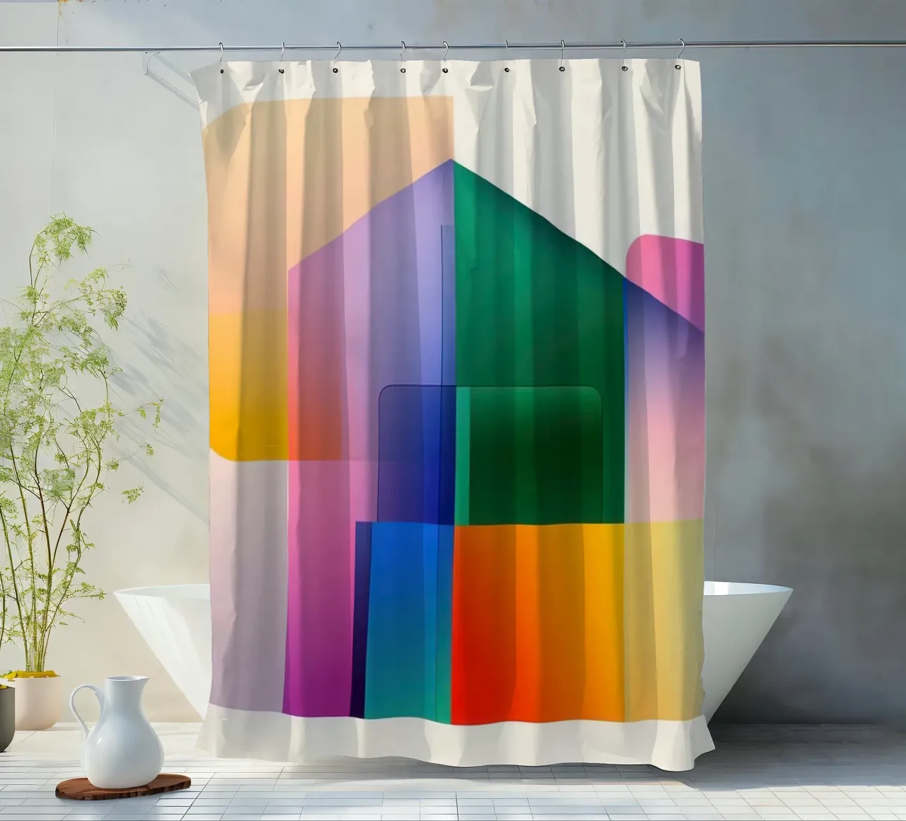 Composizioni geometriche tenda da doccia da Geometric