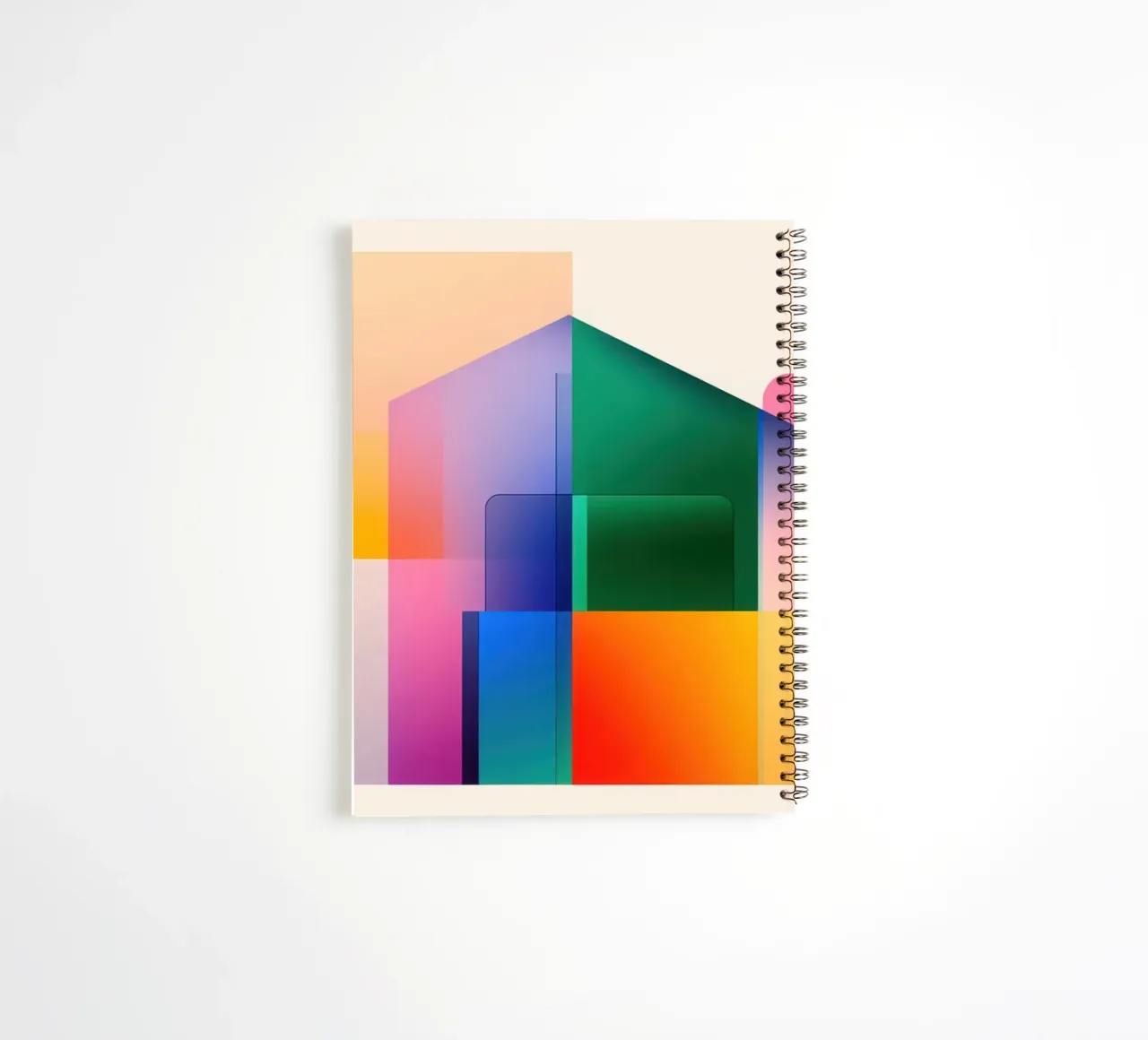 Geometric compositions spiral notebook by Geometric