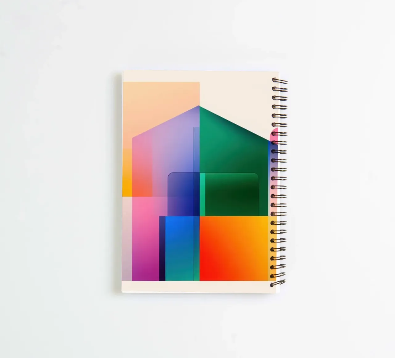 Geometric compositions spiral notebook by Geometric
