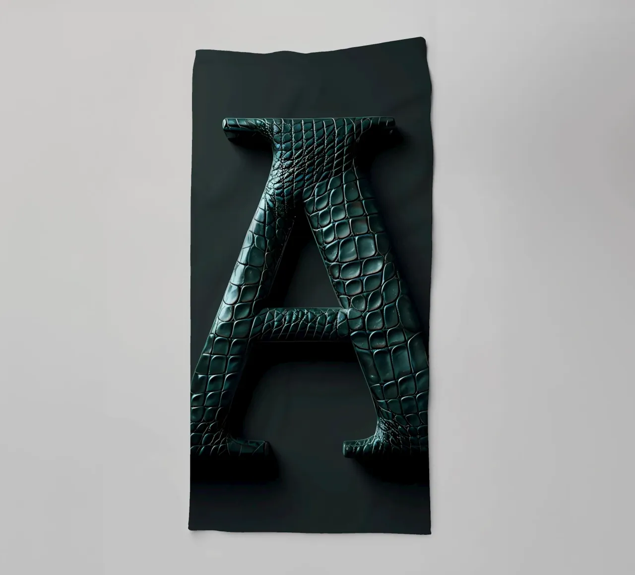 Lettera A in pelle di coccodrillo asciugamano da bagno da inspirational quote