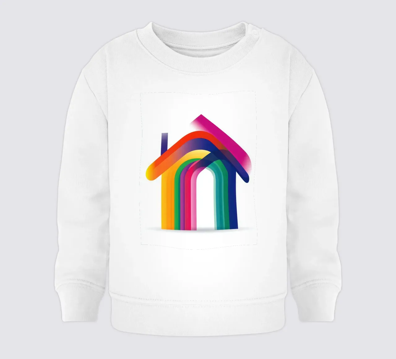 Arco colorato felpa neonato da Geometric