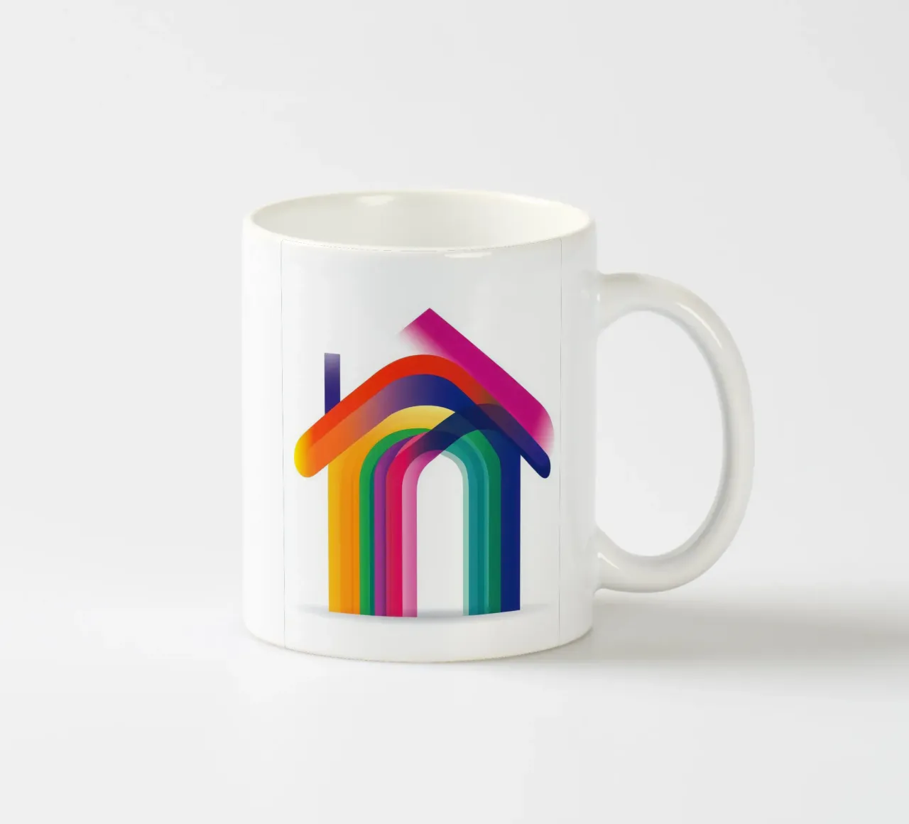 Arco colorato tazza in ceramica da Geometric