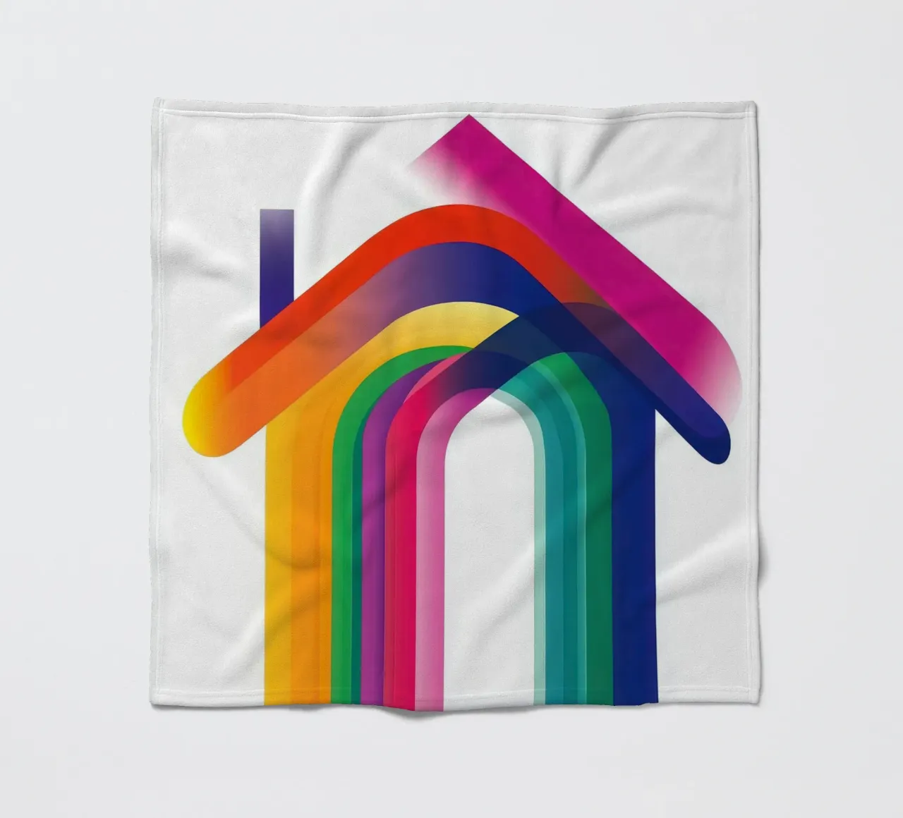Arco colorato coperta in pile da Geometric