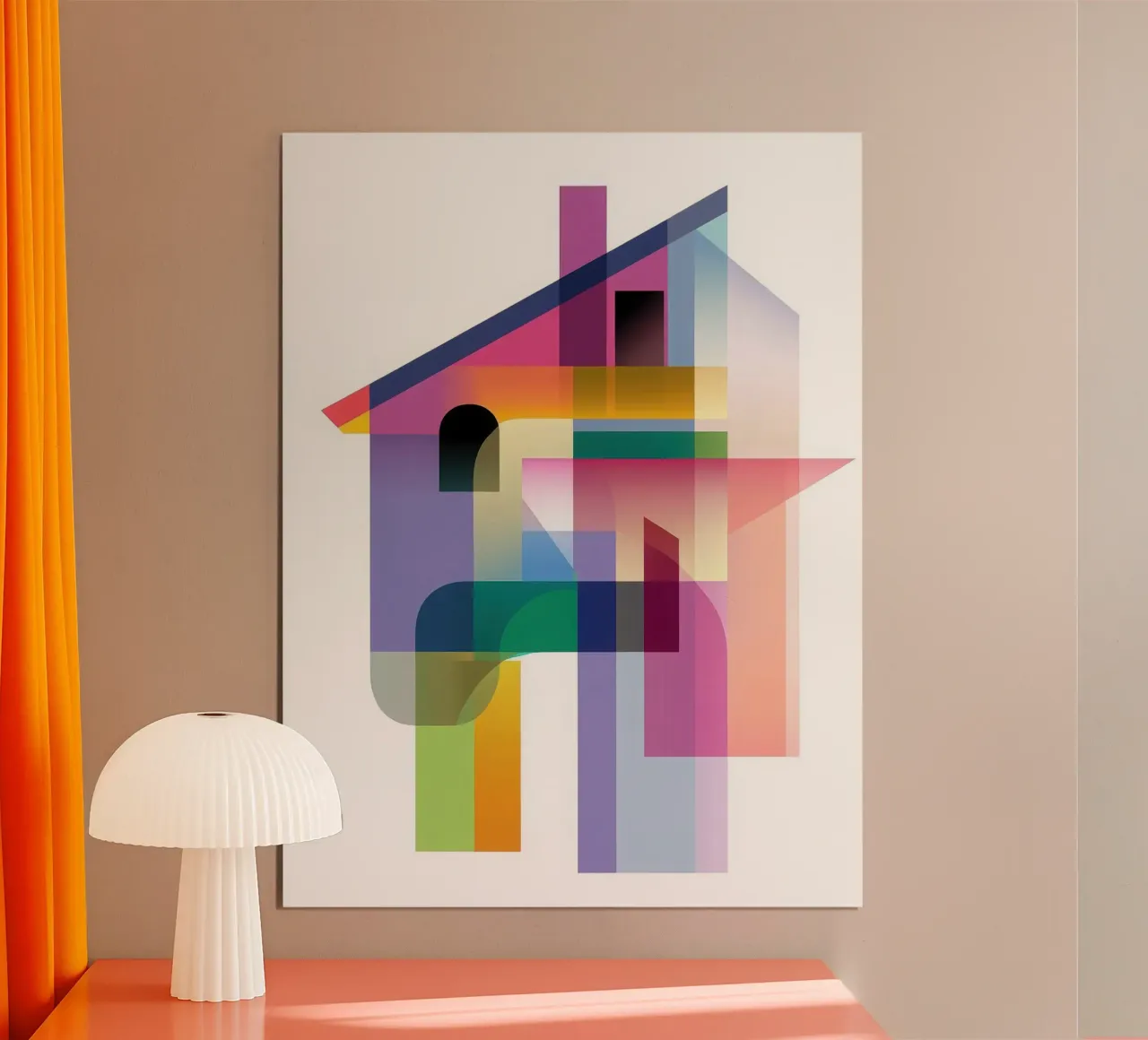 Casa geometrica carta hahnemühle da Geometric