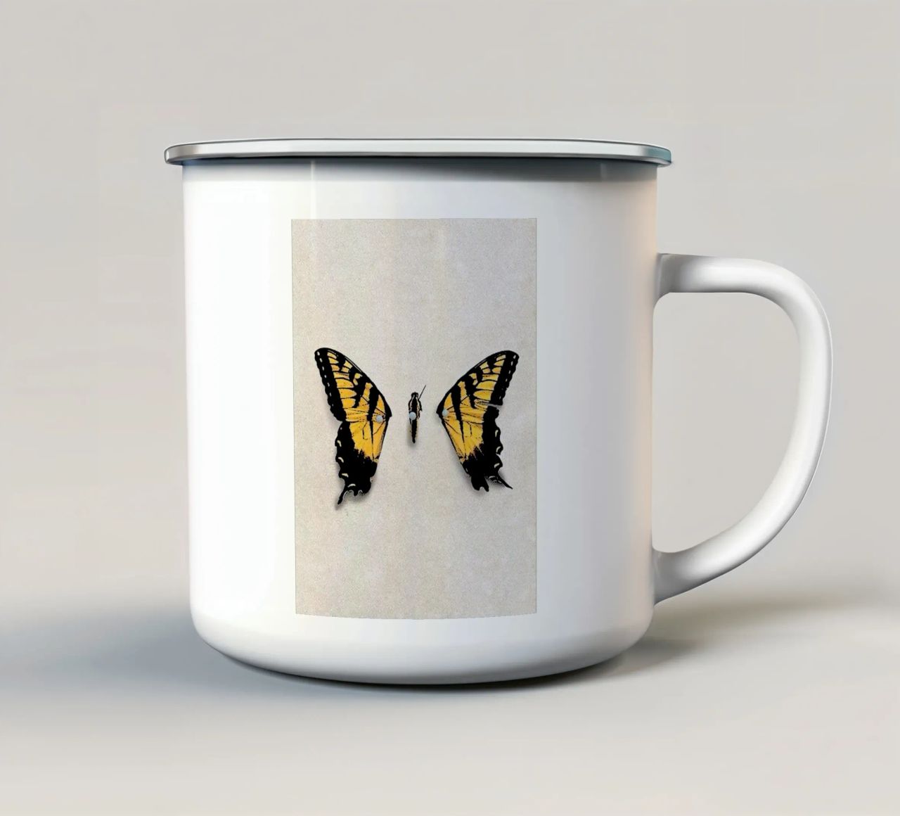 Vlindervleugels PARAMORE Art emaille mok van music soul