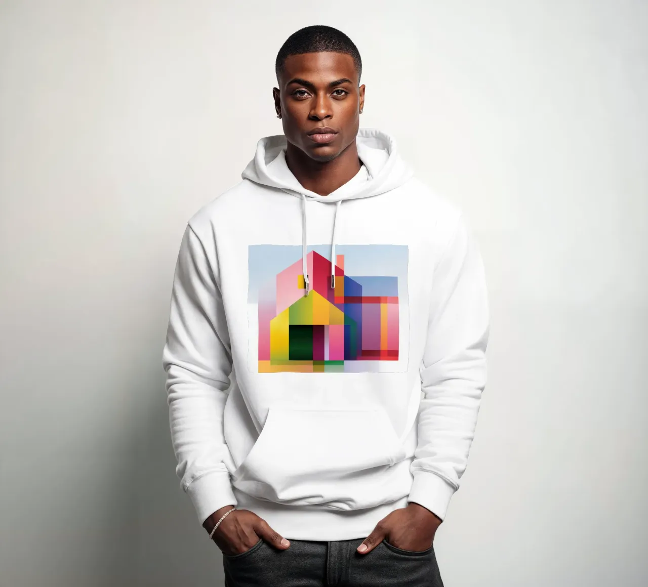 Composición arquitectónica sudadera con capucha de Geometric
