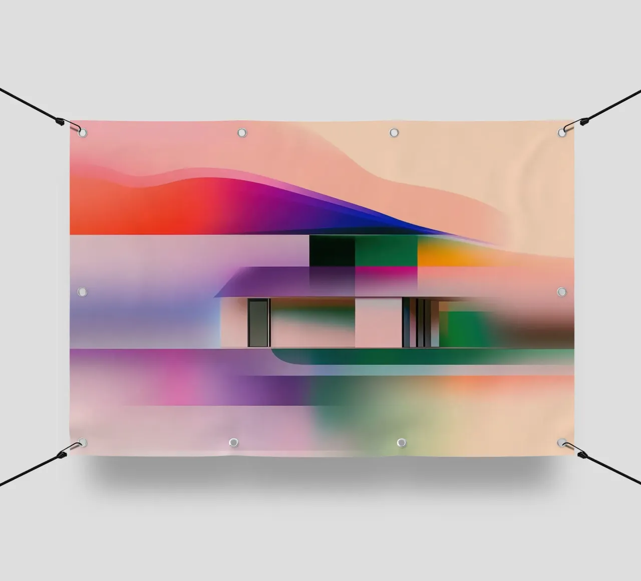 Paesaggio cromatico telo in pvc da Geometric