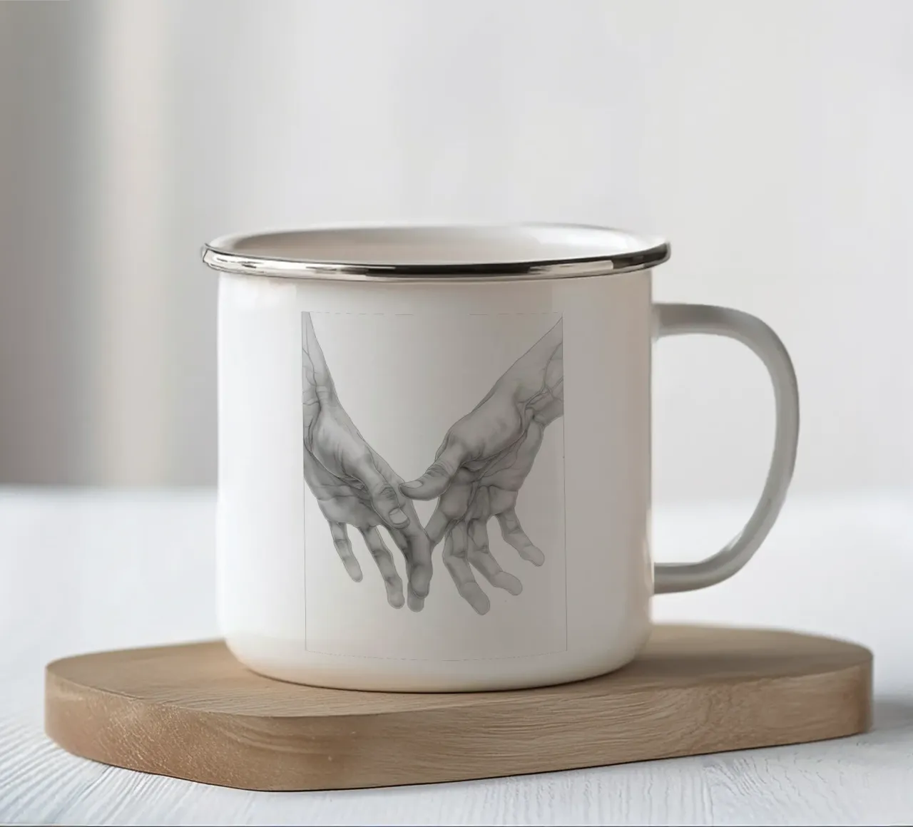 Arte delle dita tazza in smalto da Justyna Jaszke JBJart