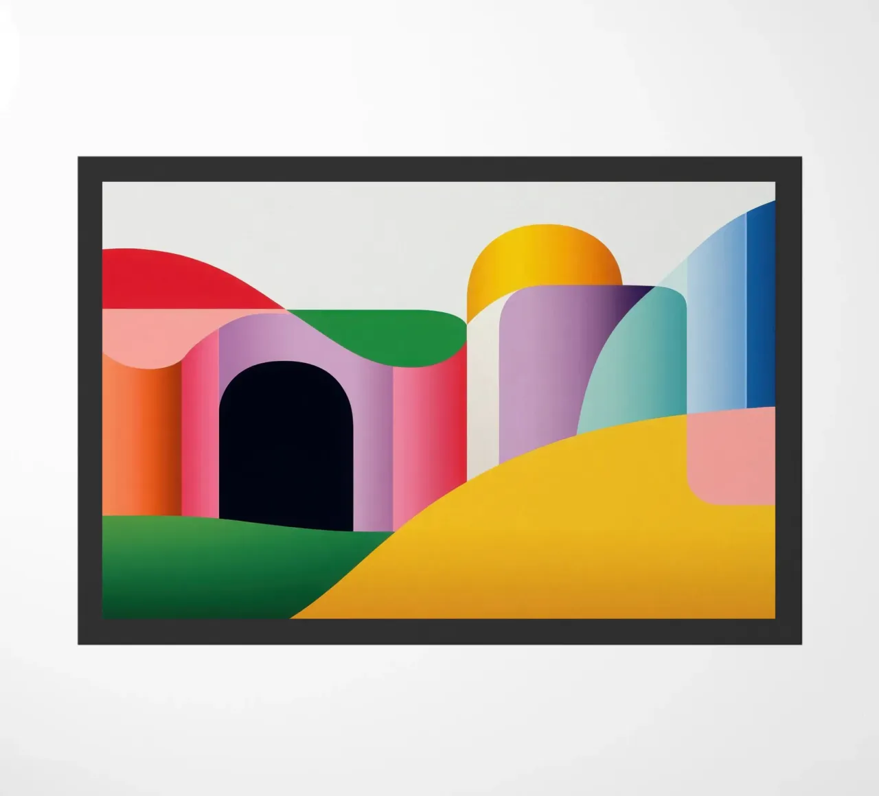 Paesaggio geometrico colorato zerbino da Geometric