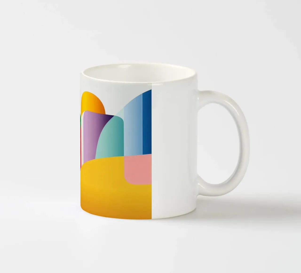 Paesaggio geometrico colorato tazza in ceramica da Geometric