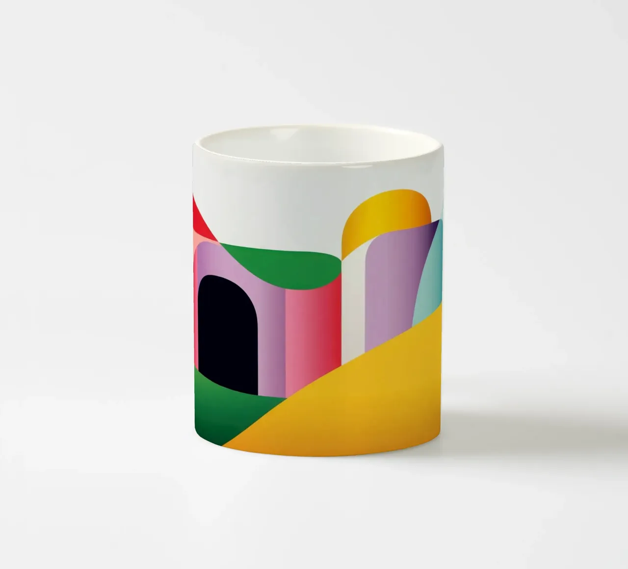 Paesaggio geometrico colorato tazza in ceramica da Geometric