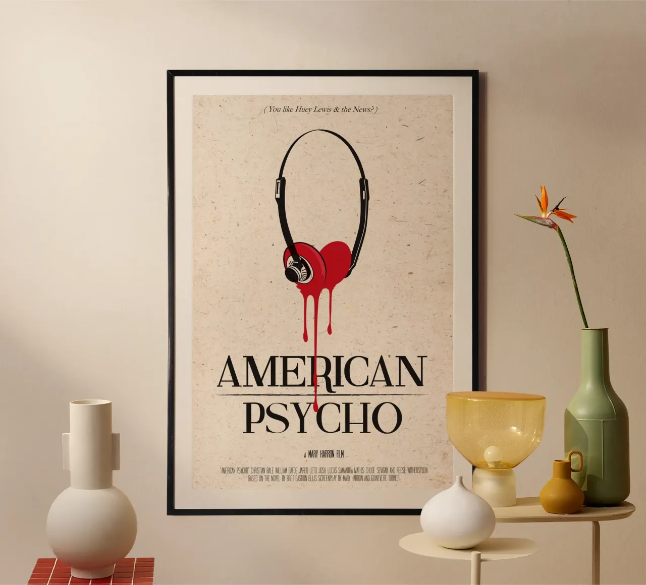 American psycho poster con telaio in plastica da 2toastdesign