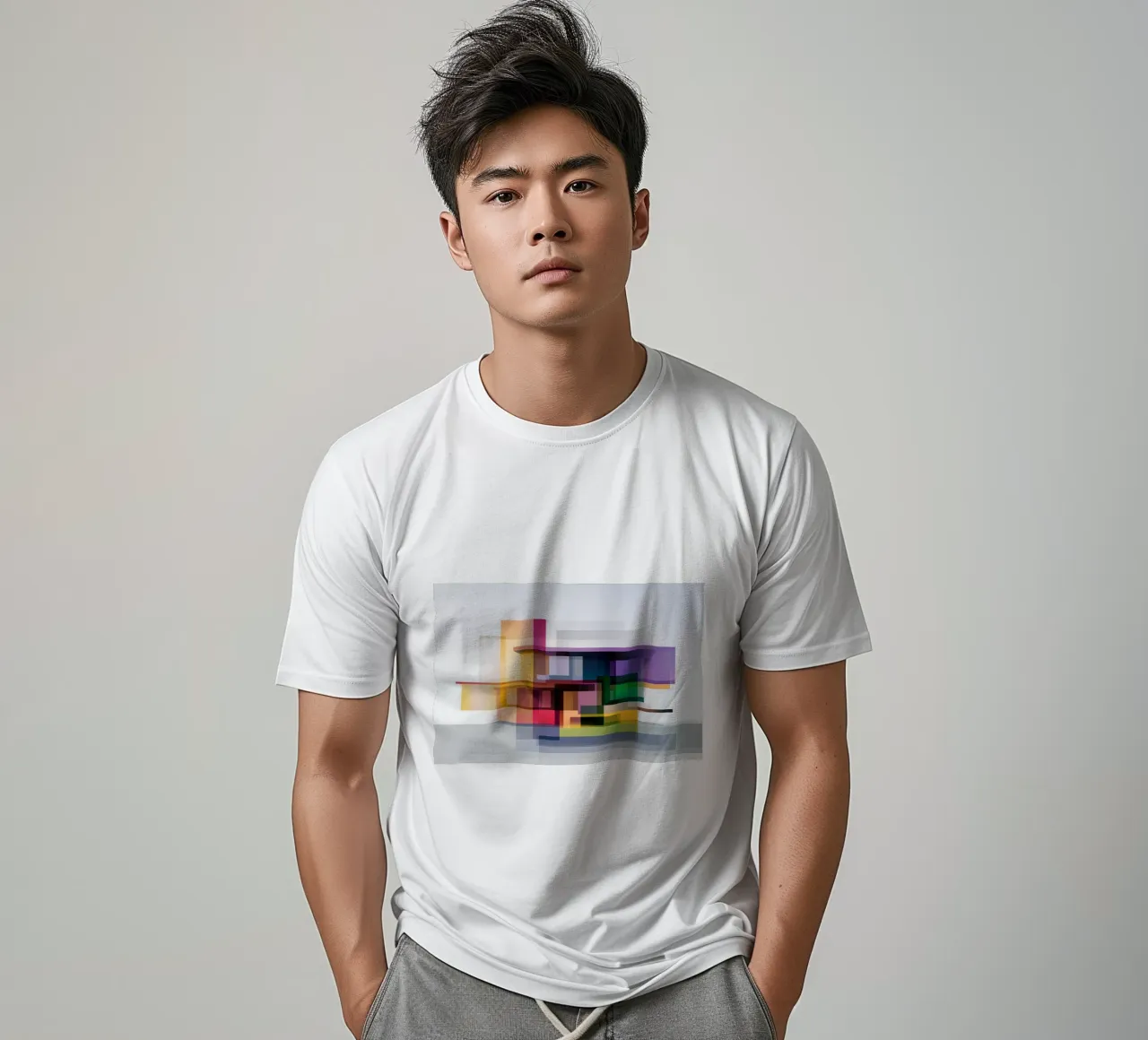 Case geometriche colorate t-shirt da Geometric