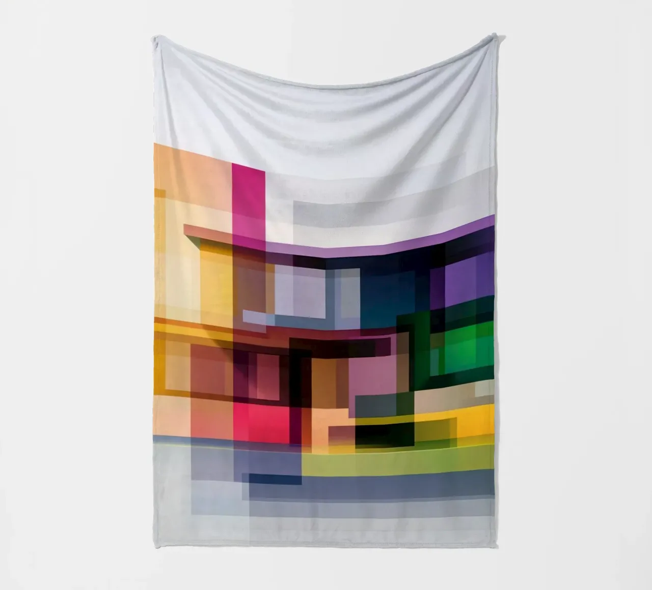 Case geometriche colorate coperta in pile da Geometric