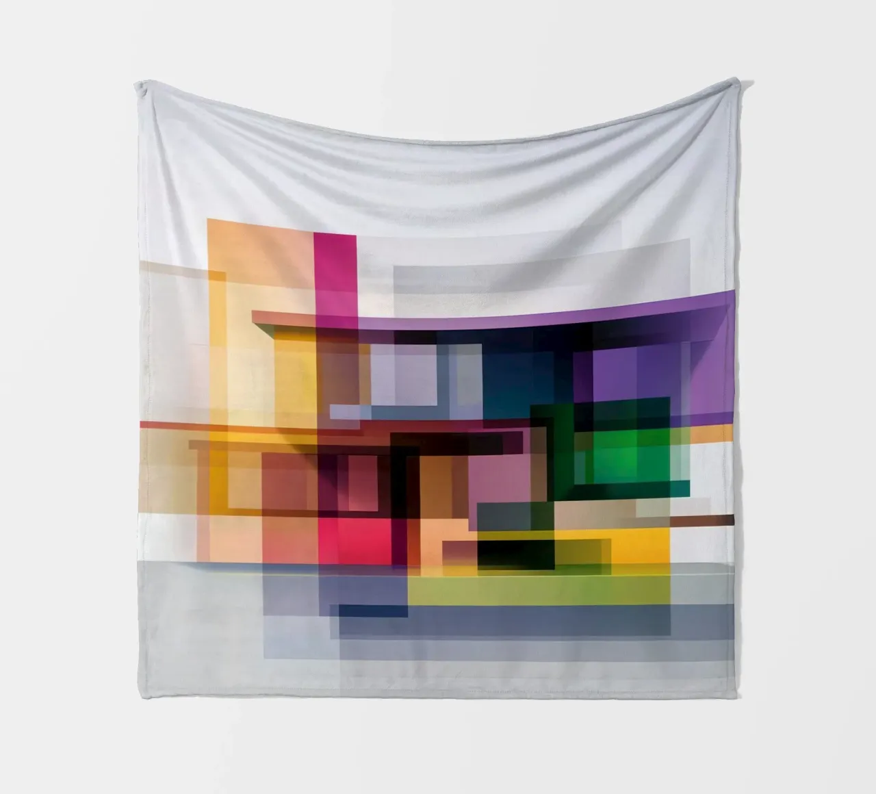 Case geometriche colorate coperta in pile da Geometric