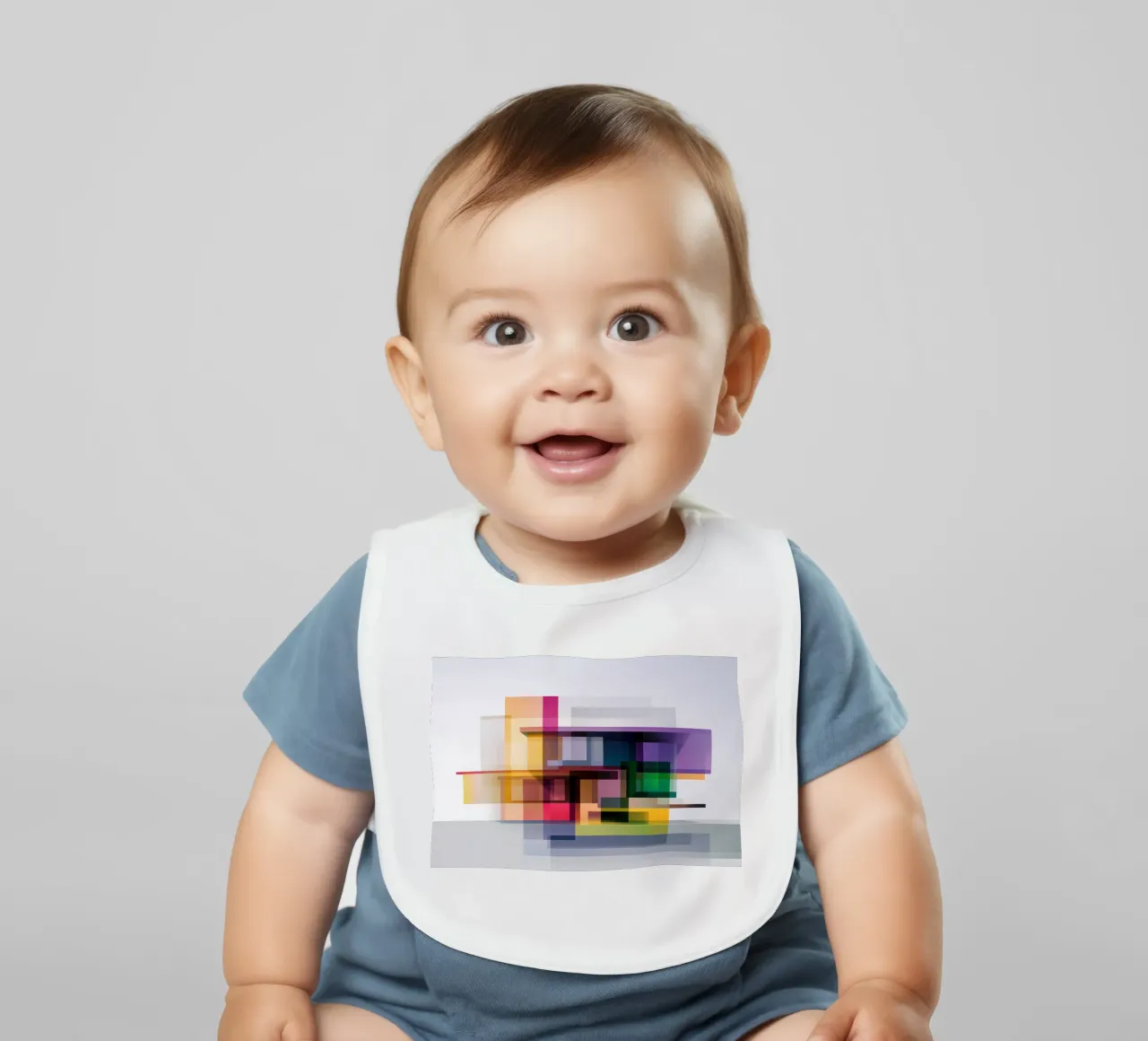 Case geometriche colorate bavaglino da Geometric