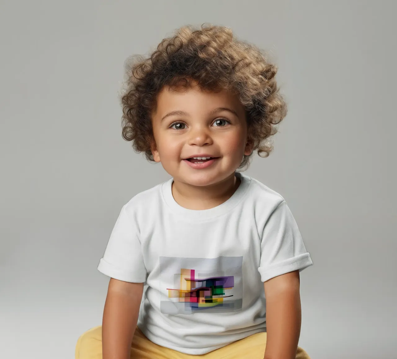 Case geometriche colorate maglietta neonato da Geometric