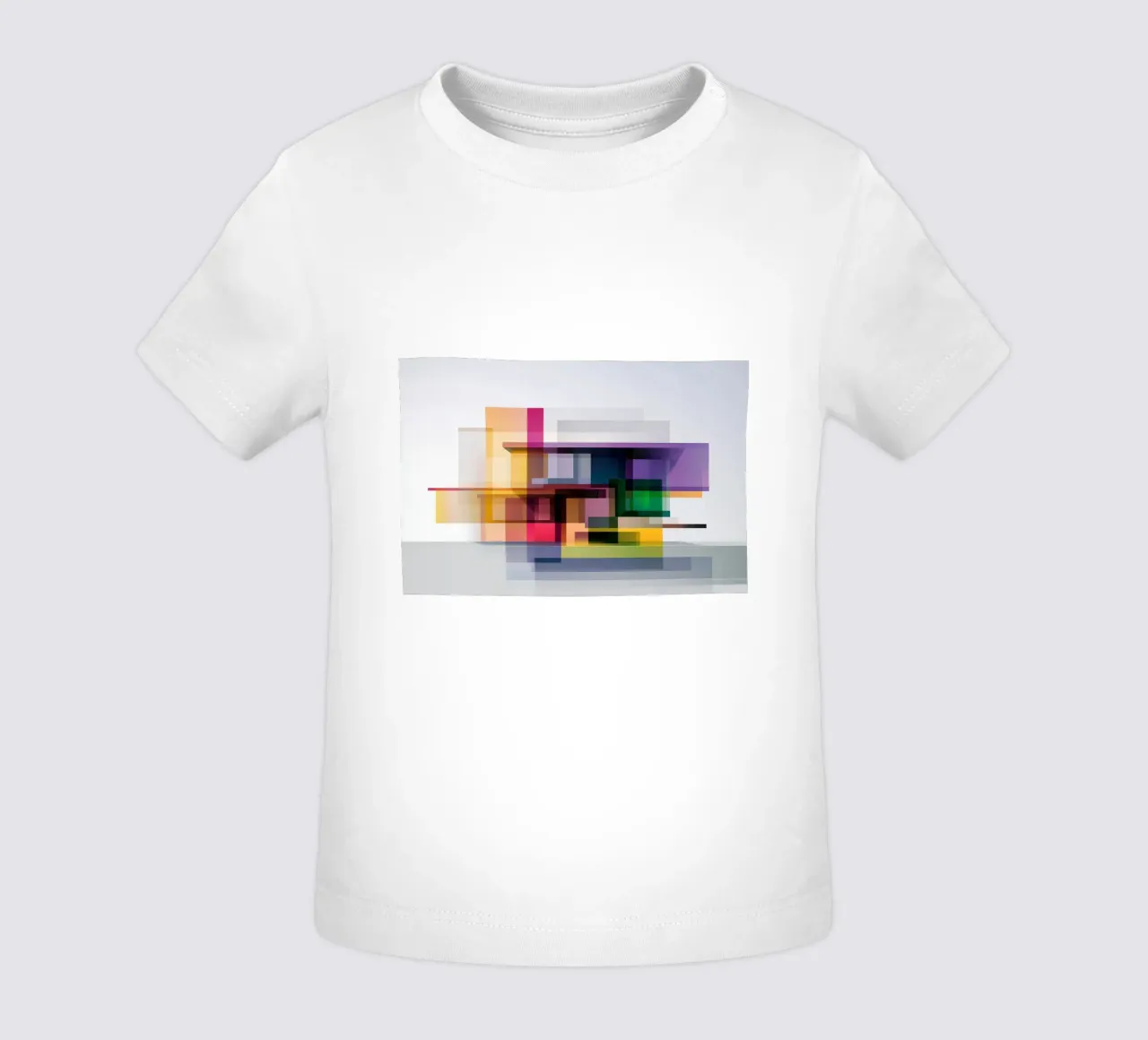 Case geometriche colorate maglietta neonato da Geometric
