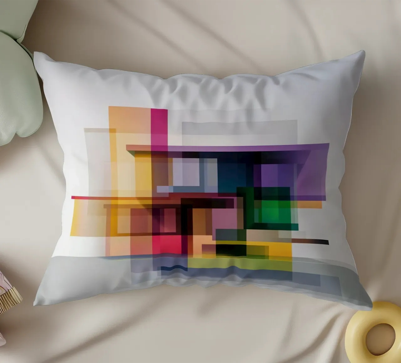 Case geometriche colorate cuscino da Geometric