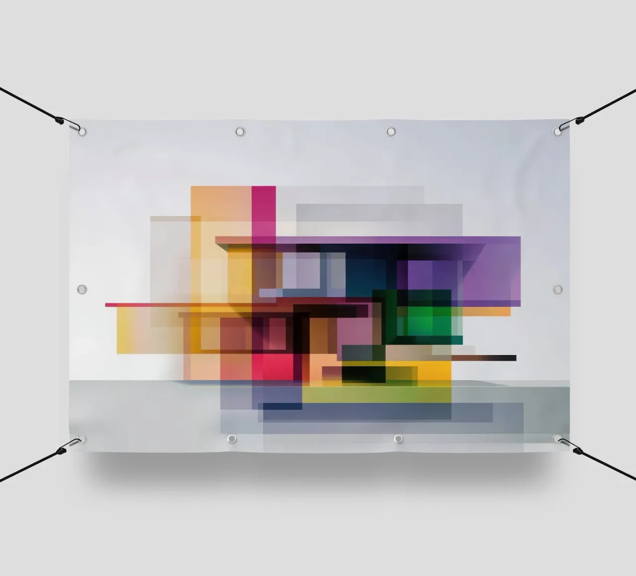 Case geometriche colorate telo in pvc da Geometric