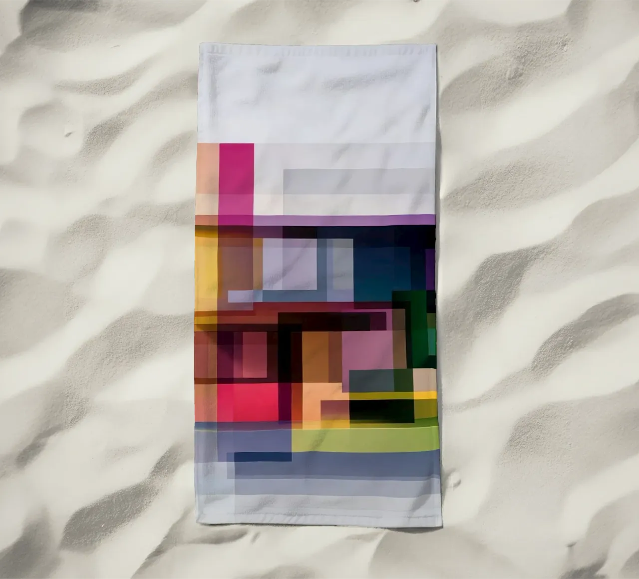 Case geometriche colorate telo mare da Geometric