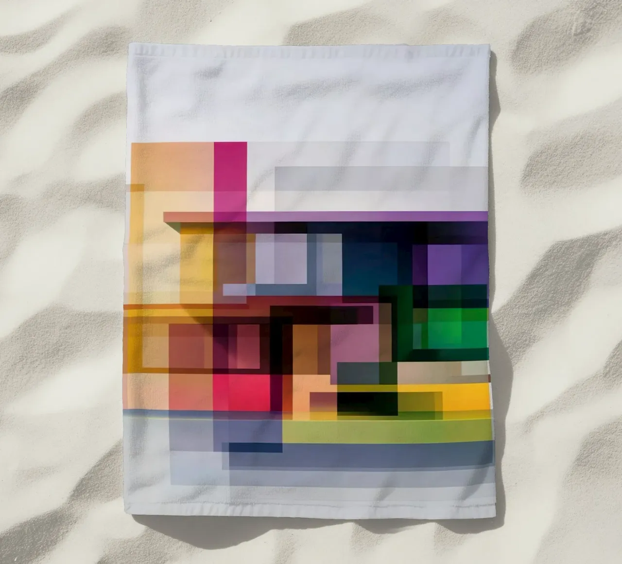 Case geometriche colorate telo mare da Geometric