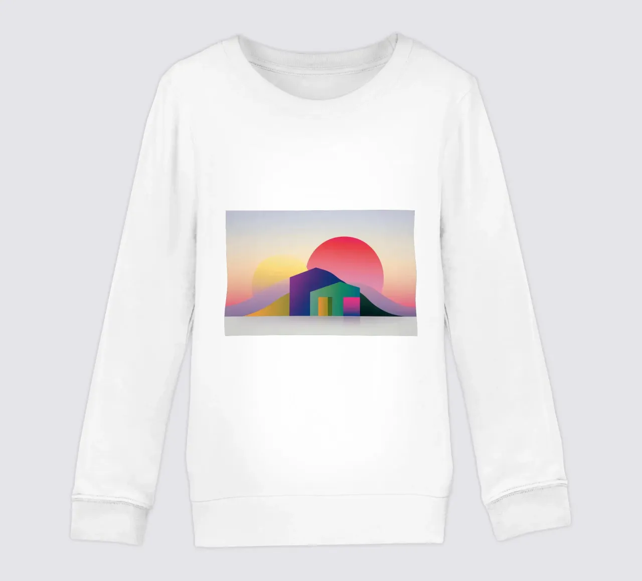 Paesaggio geometrico colorato felpa bambino da Geometric