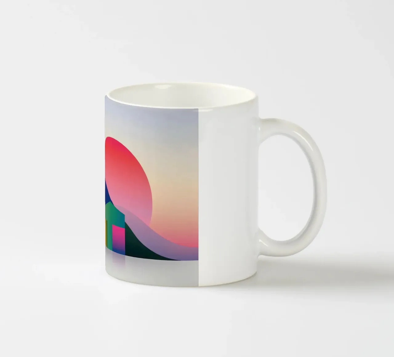 Paesaggio geometrico colorato tazza in ceramica da Geometric