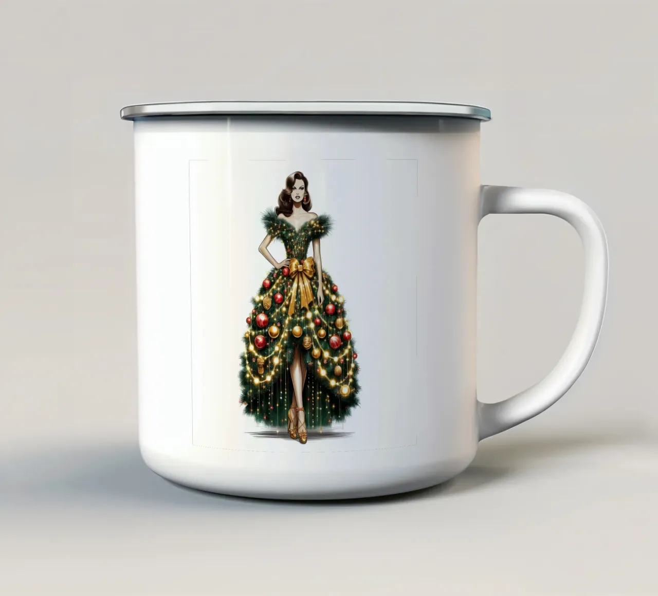 ABITO DA BALLO NATALIZIO tazza in smalto da ARTOMATIC