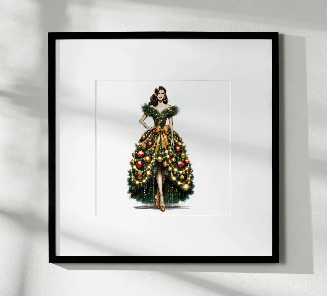 ABITO DA BALLO NATALIZIO poster con telaio in plastica da ARTOMATIC