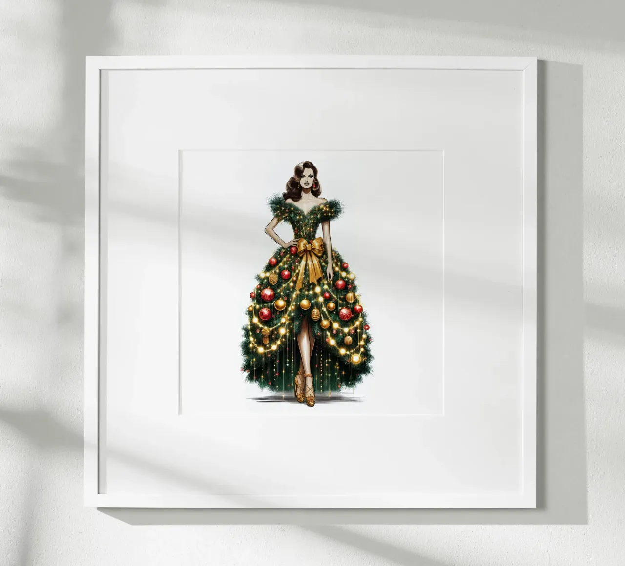ABITO DA BALLO NATALIZIO poster con telaio in plastica da ARTOMATIC