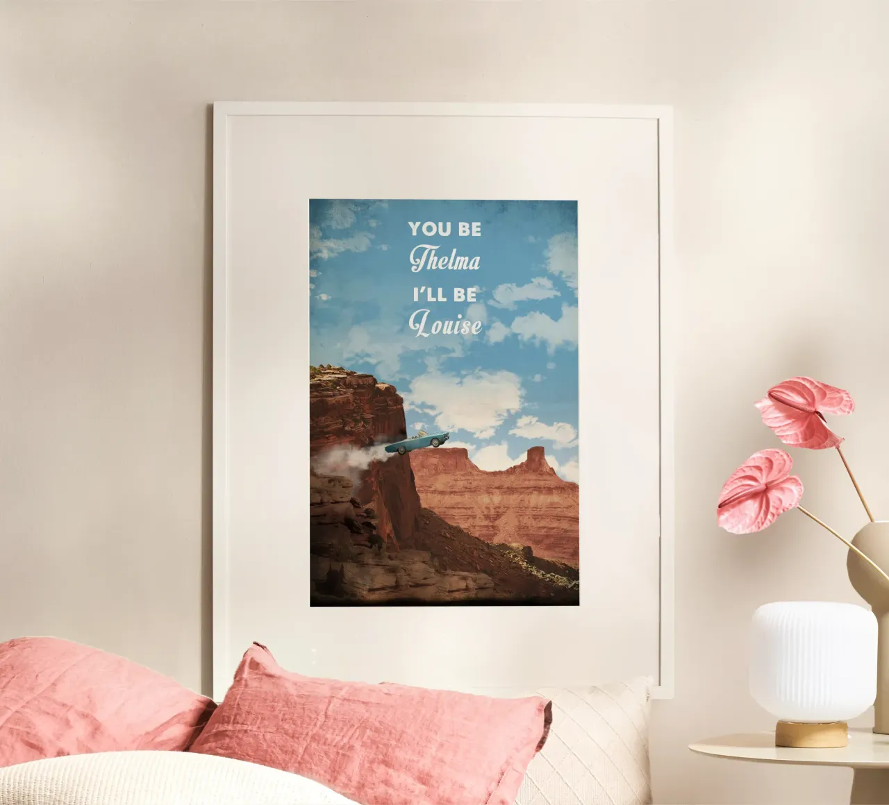 Thelma and Louise poster con telaio in legno da 2toastdesign