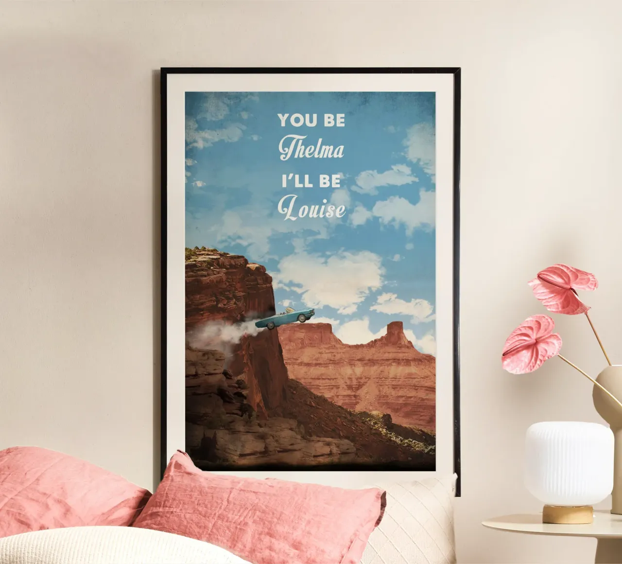 Thelma and Louise poster con telaio in legno da 2toastdesign