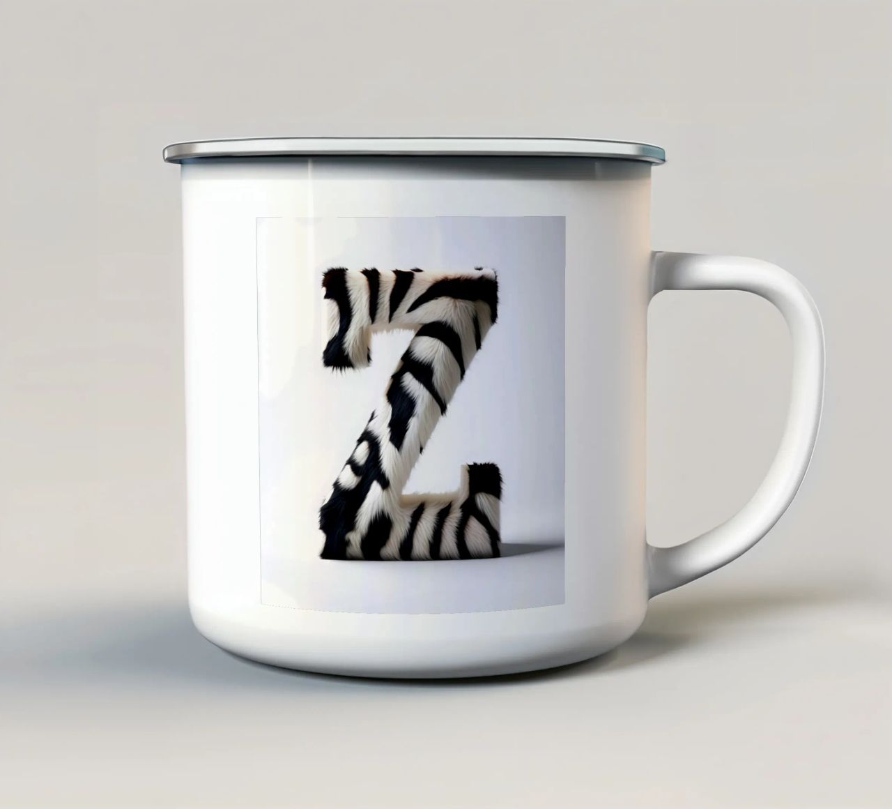 Zebra Z tazza in smalto da inspirational quote