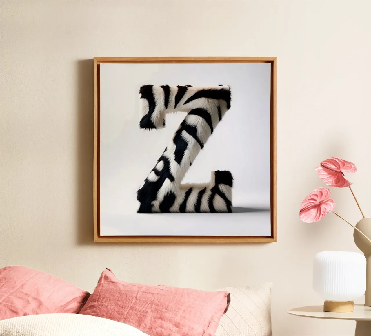 Zebra Z tela con Cornice a cassetta da inspirational quote