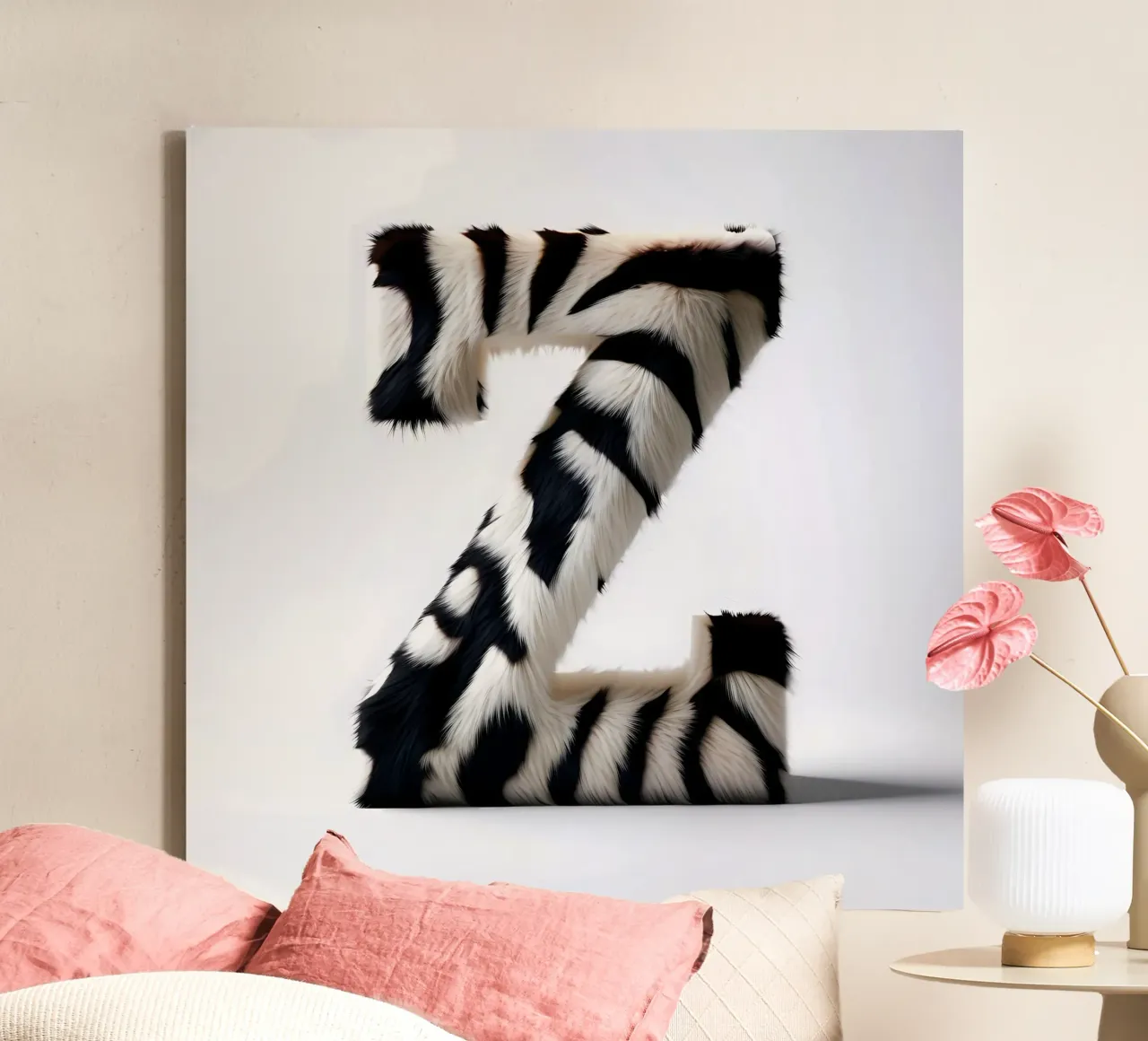 Zebra Z tela con Cornice a cassetta da inspirational quote