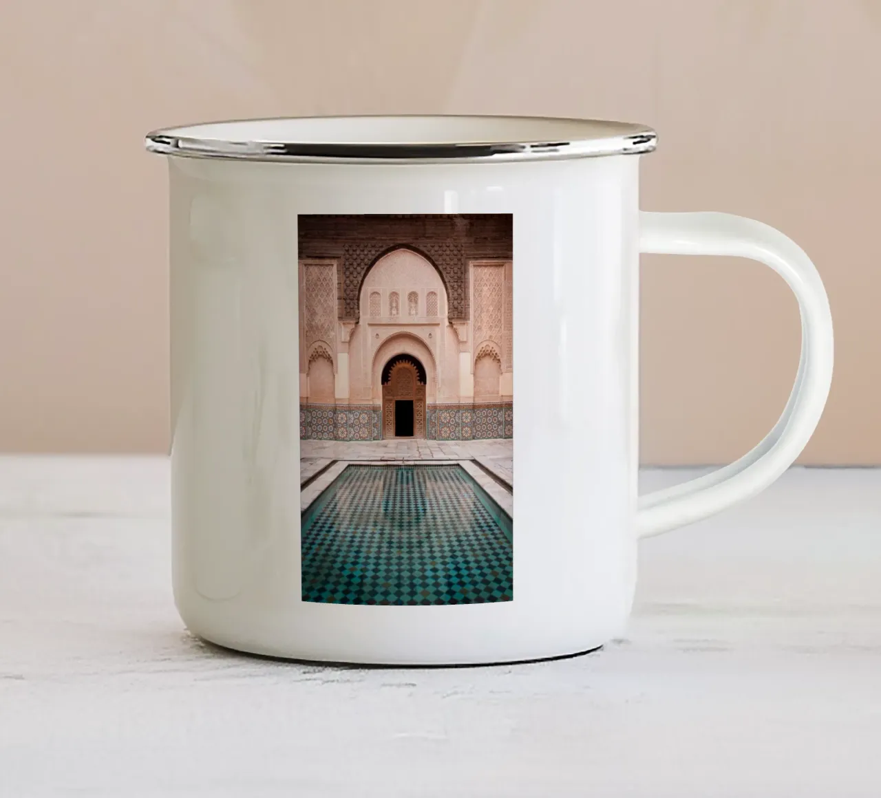 Marrakesh Marocco tazza in smalto da TheTravelClub