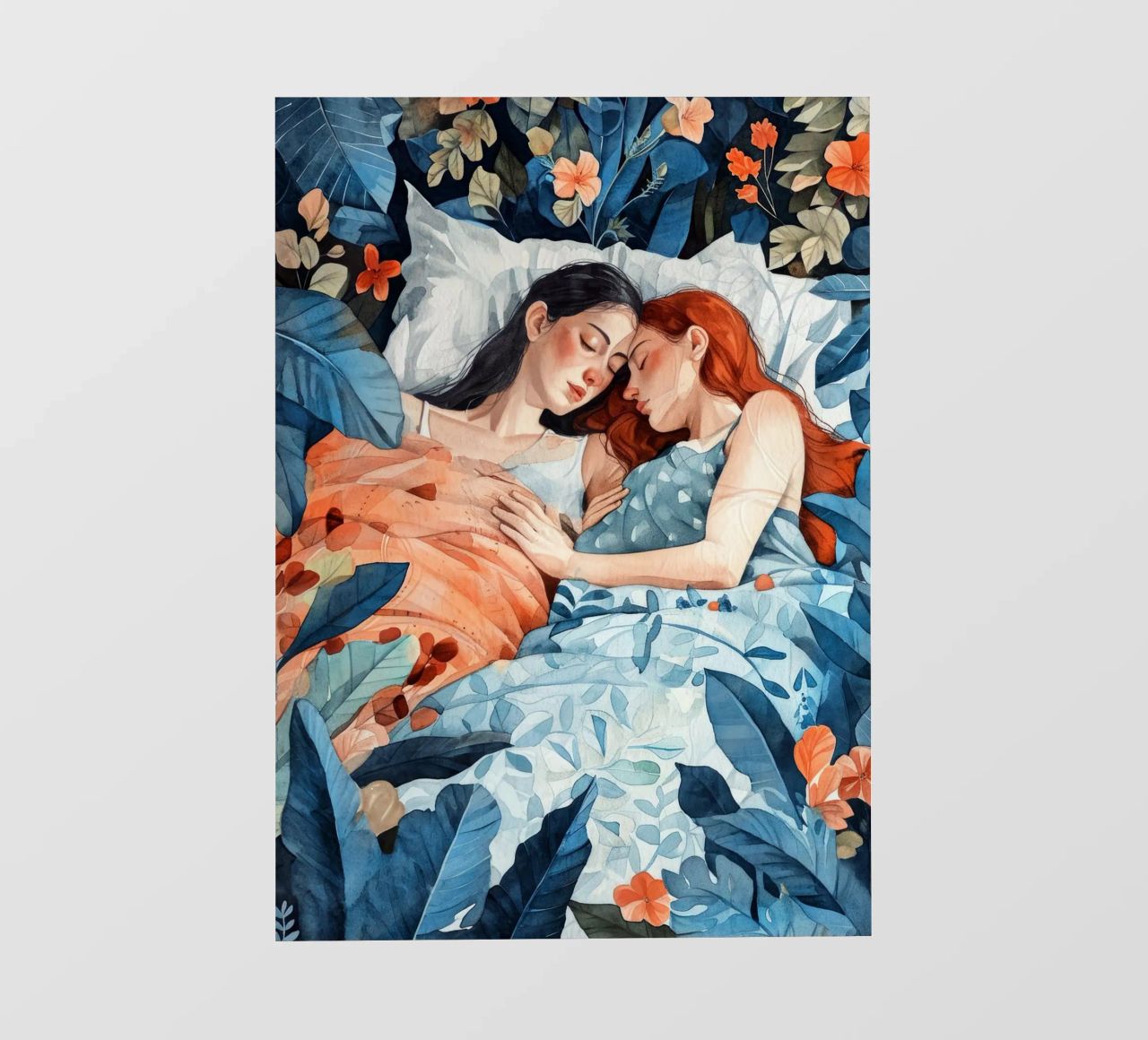 L'amore è nell'aria pittura digitale ad acquerello pellicola backlit da Justyna Jaszke JBJart