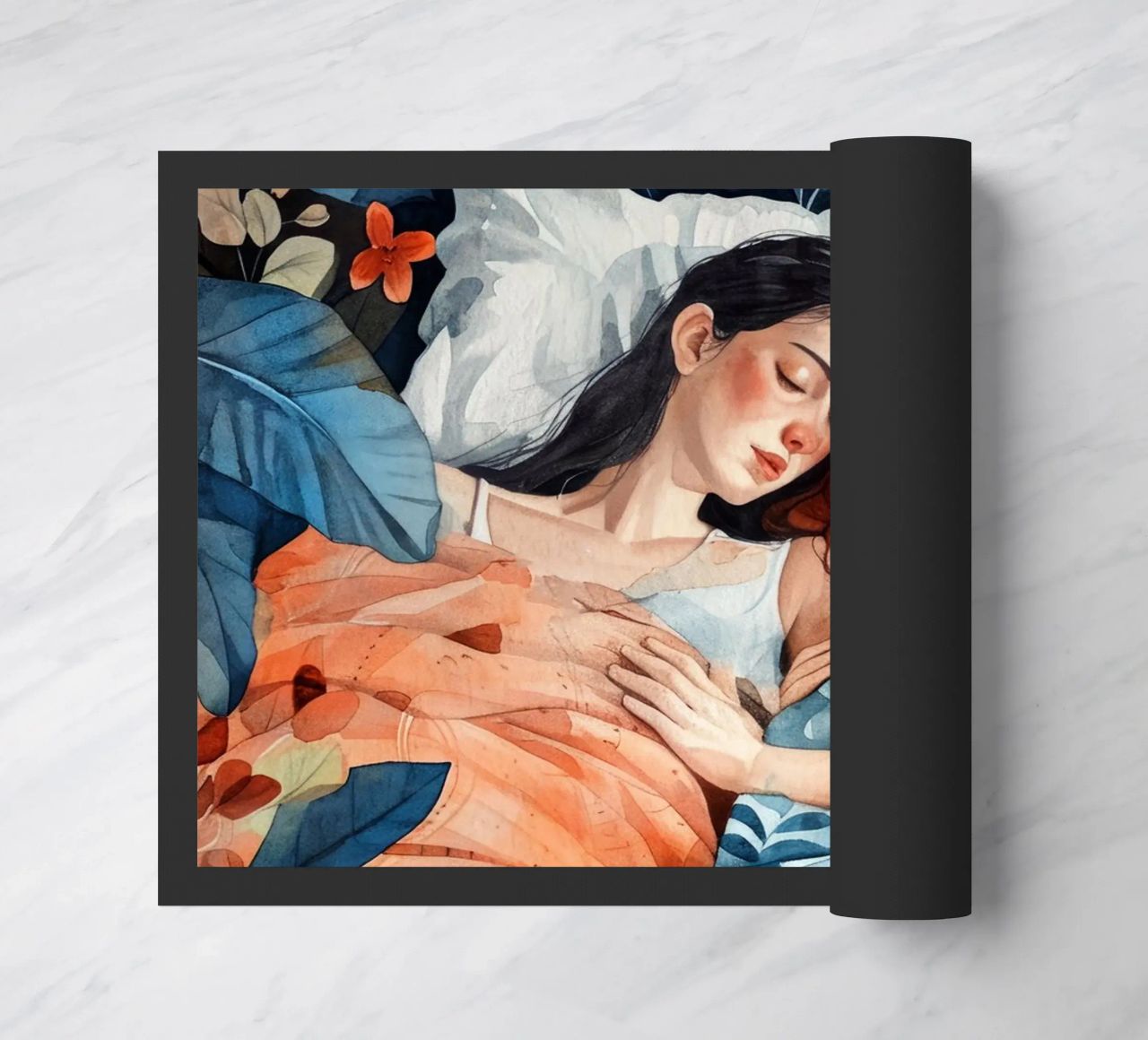 L'amore è nell'aria pittura digitale ad acquerello zerbino da Justyna Jaszke JBJart