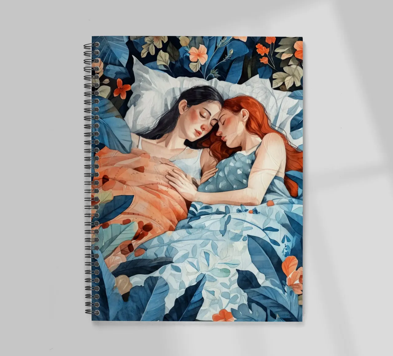 Liebe liegt in der Luft Aquarell digitale Malerei Ringbuch von Justyna Jaszke JBJart