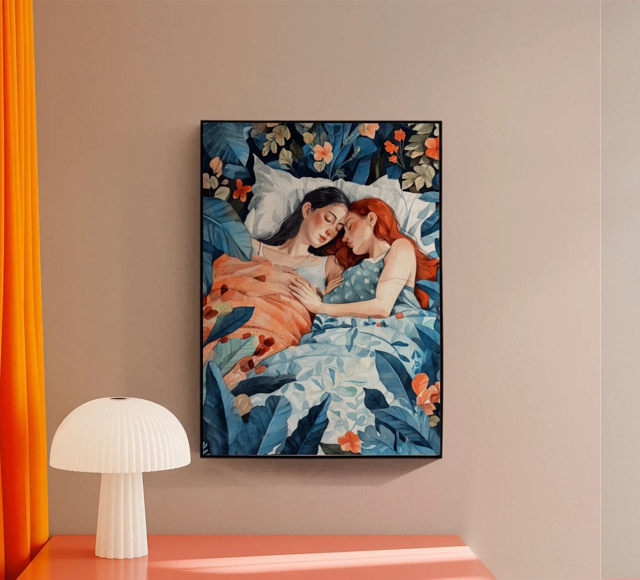 L'amore è nell'aria pittura digitale ad acquerello plexiglass da Justyna Jaszke JBJart