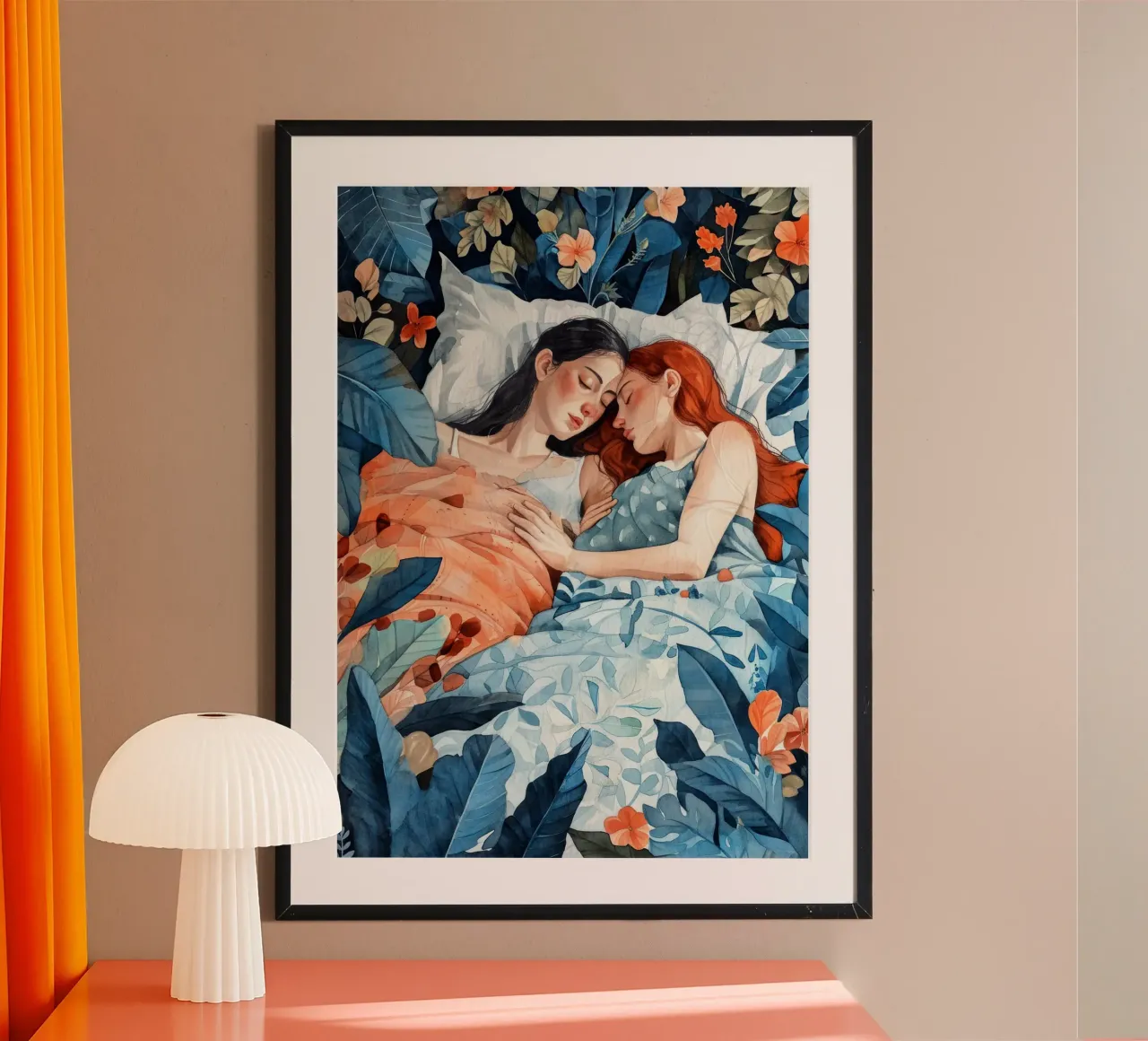 L'amore è nell'aria pittura digitale ad acquerello carta hahnemühle da Justyna Jaszke JBJart