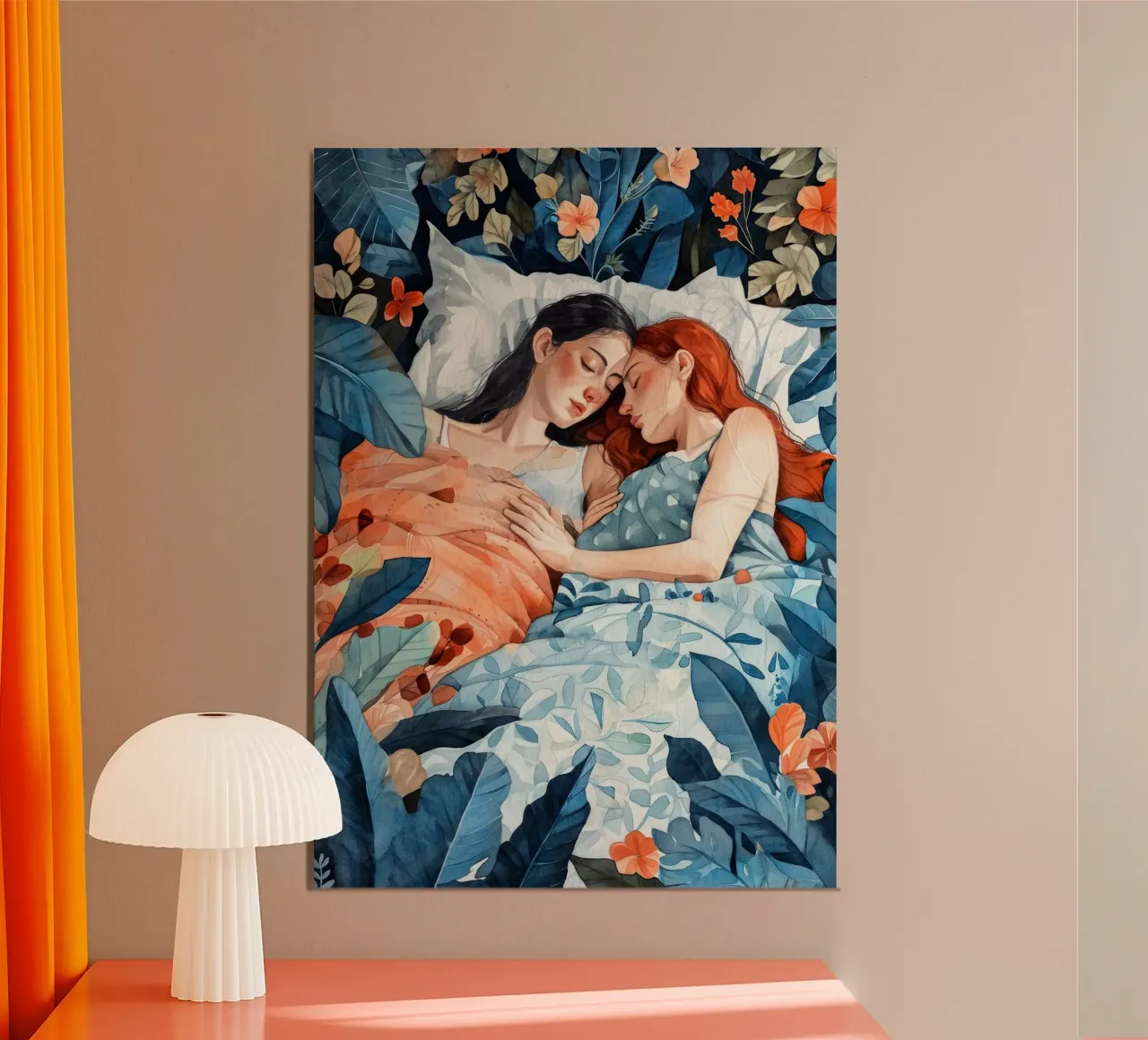 L'amore è nell'aria pittura digitale ad acquerello carta hahnemühle da Justyna Jaszke JBJart