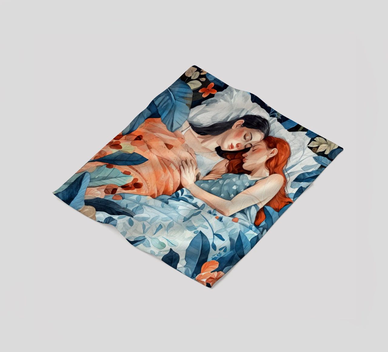 L'amore è nell'aria pittura digitale ad acquerello coperta in pile da Justyna Jaszke JBJart