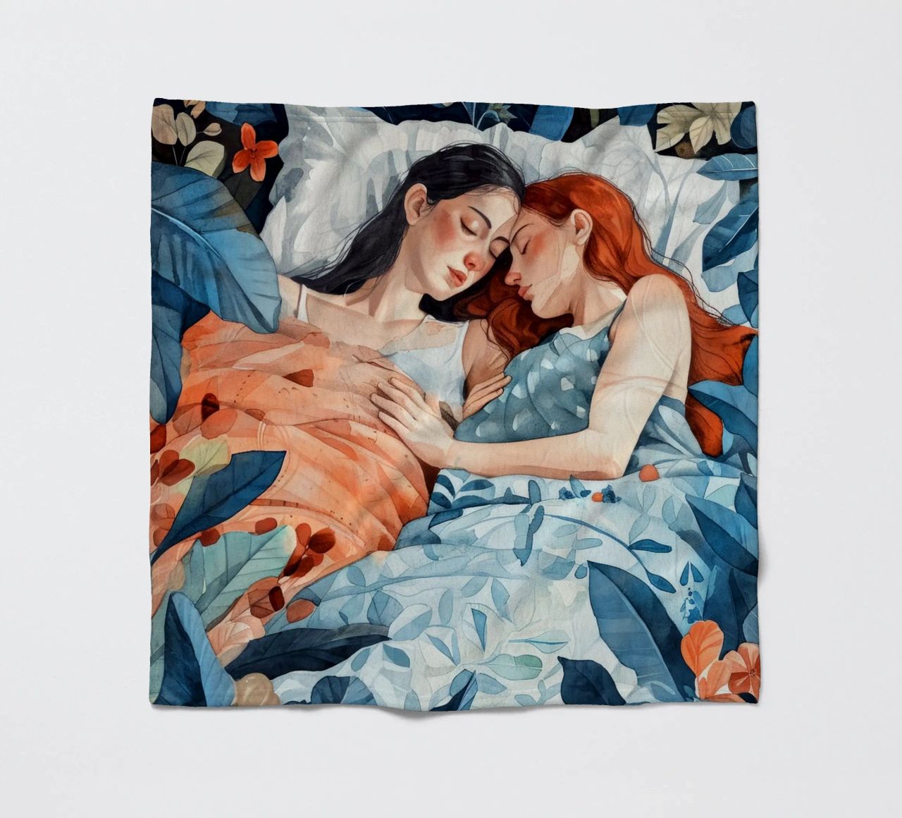 L'amore è nell'aria pittura digitale ad acquerello coperta in pile da Justyna Jaszke JBJart